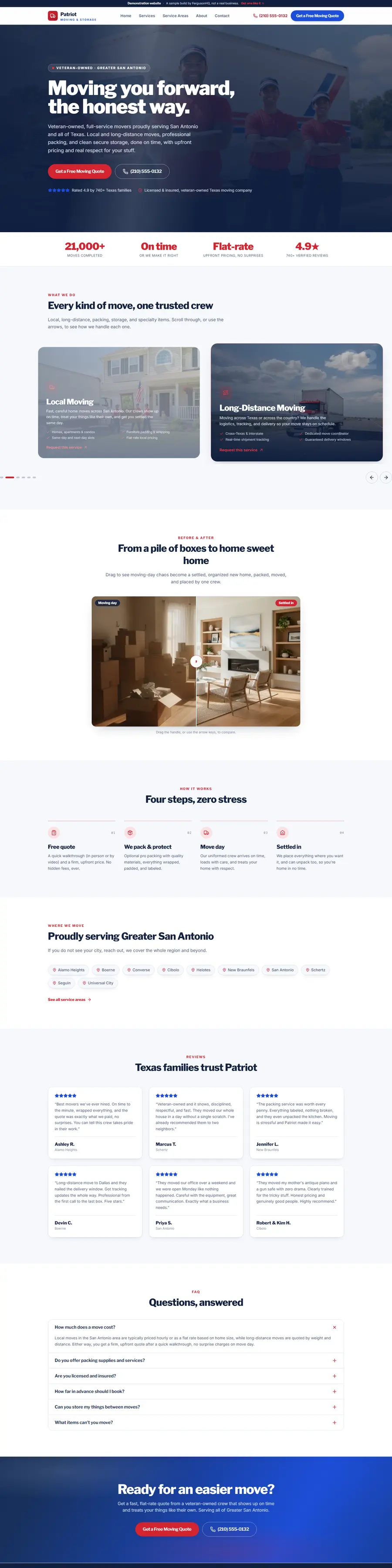Patriot Moving & Storage moving & storage website
