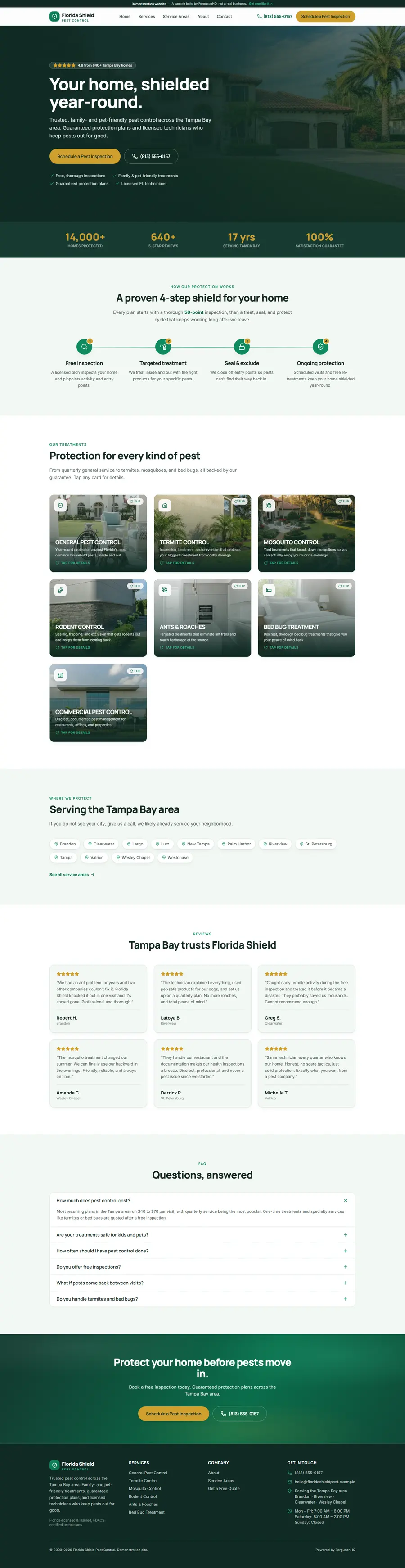 Florida Shield Pest Control pest control website