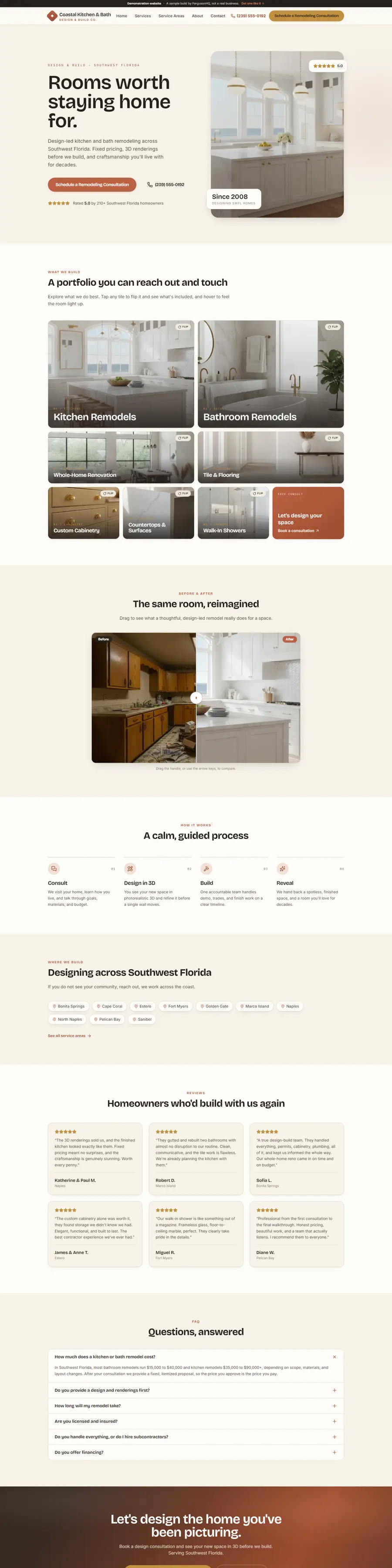 Coastal Kitchen & Bath Co. kitchen & bath remodeling website