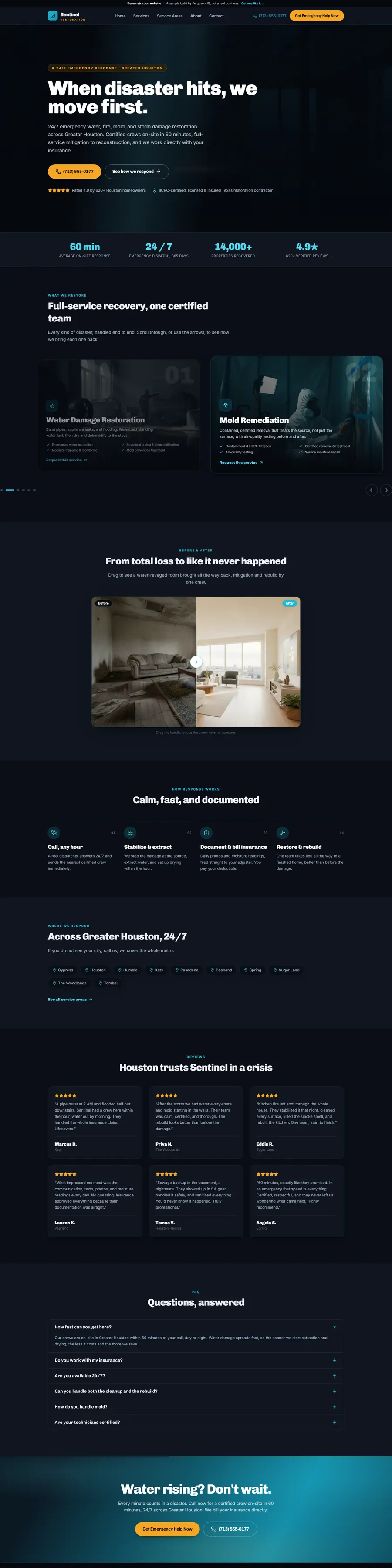 Sentinel Restoration & Recovery restoration website