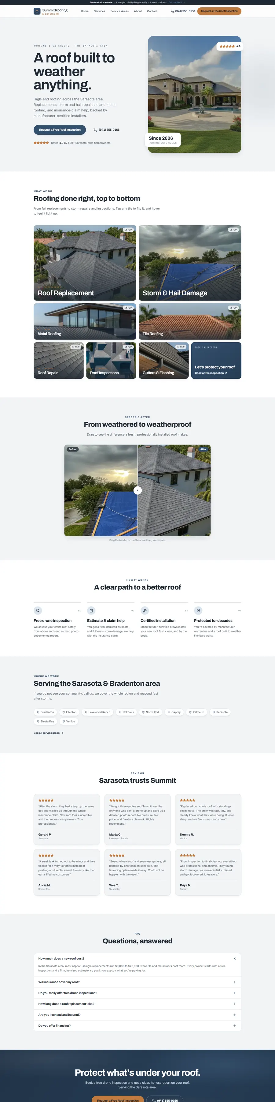 Summit Roofing & Exteriors roofing website