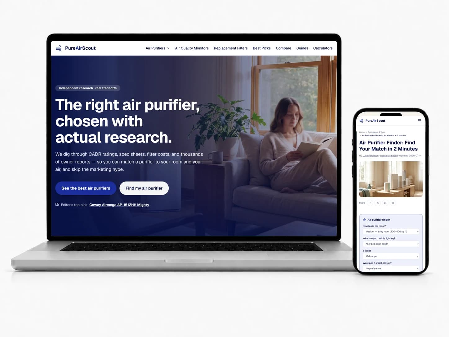 PureAirScout website