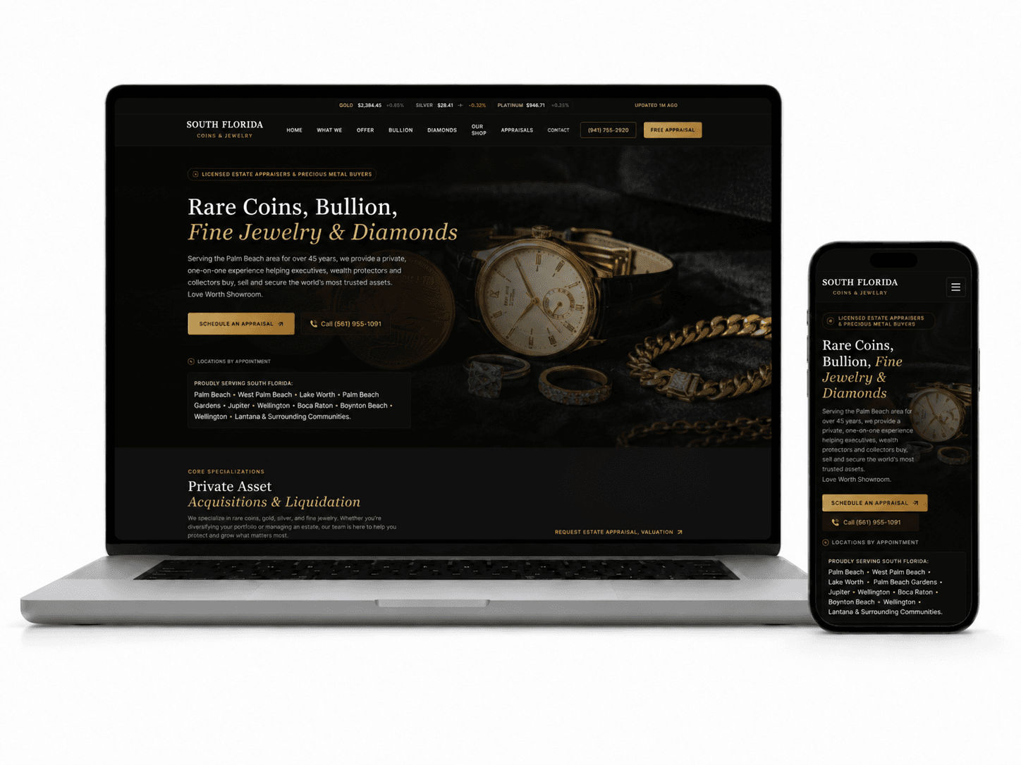 South Florida Coins website