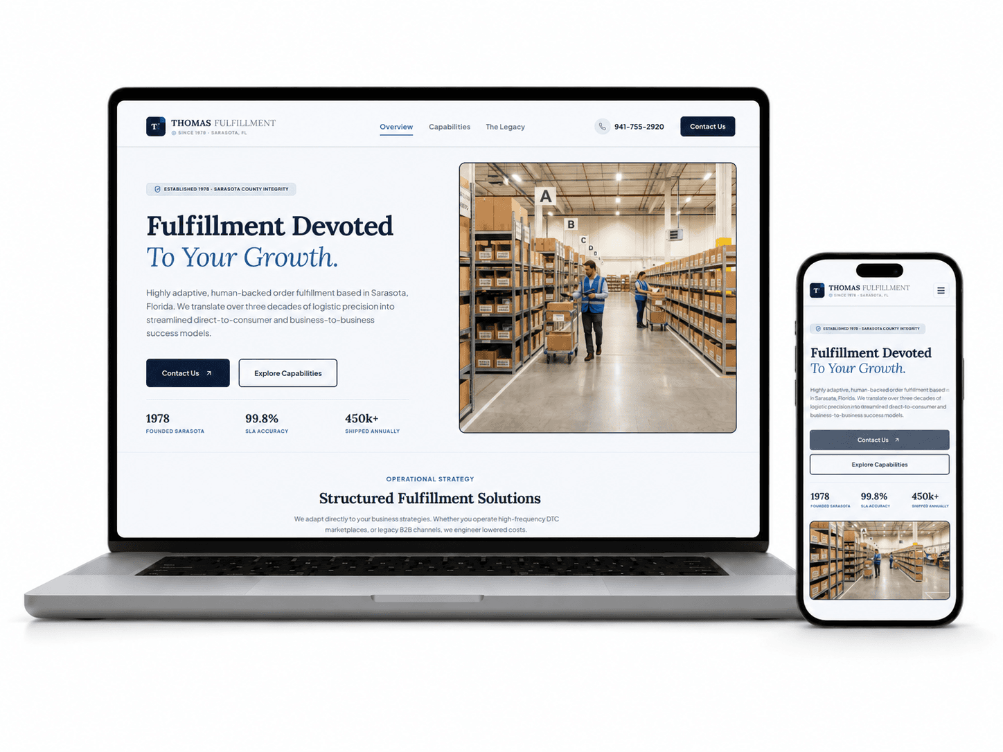 Thomas Fulfillment website