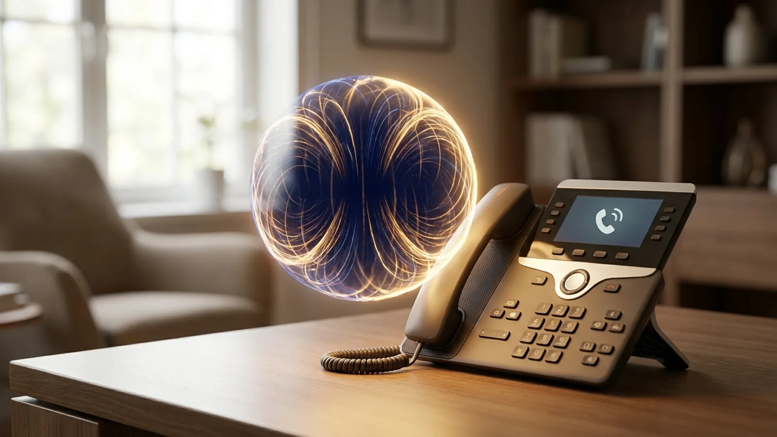 AI voice assistant answering a service business phone call