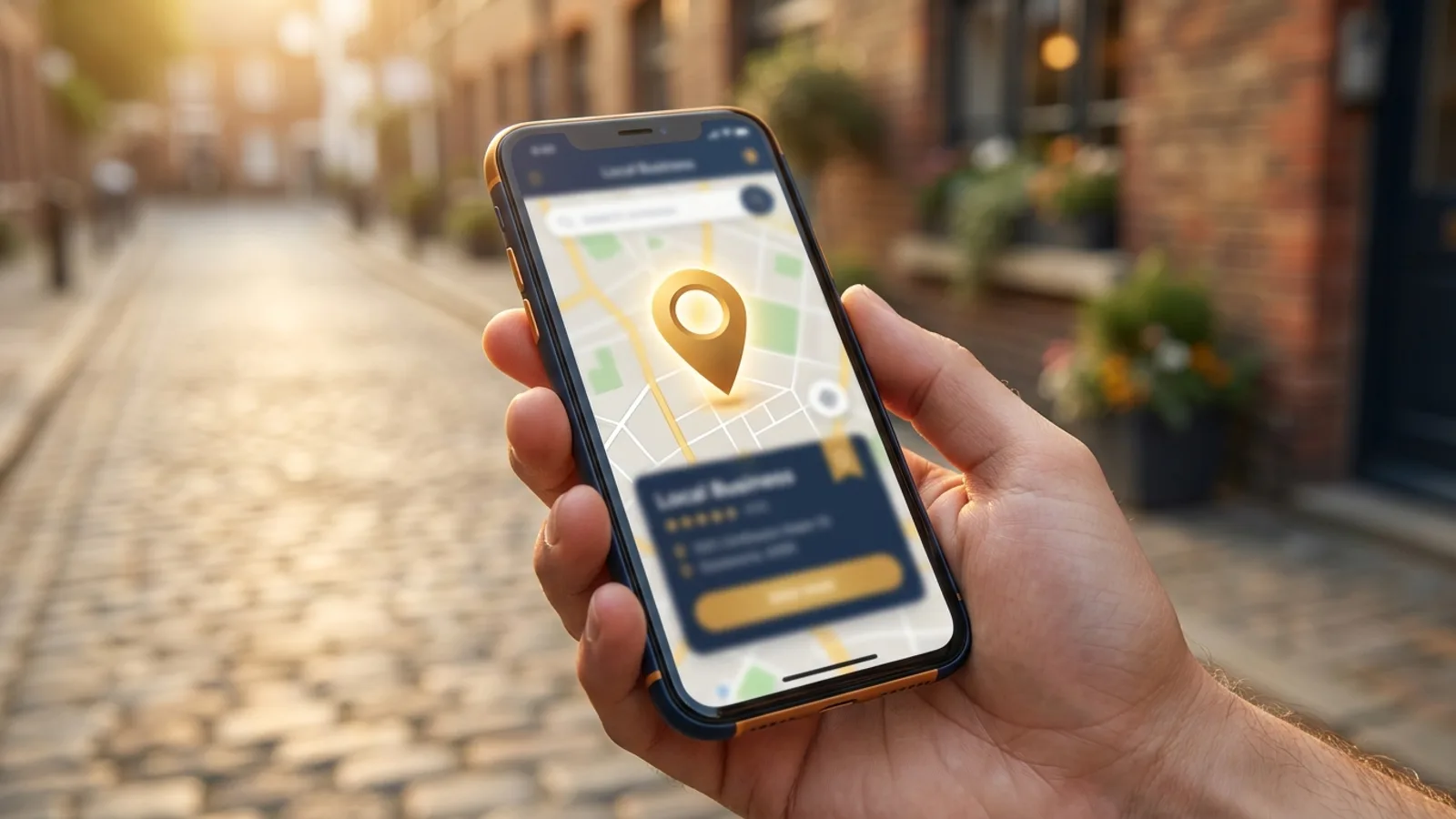 A local business Google Maps listing shown on a smartphone