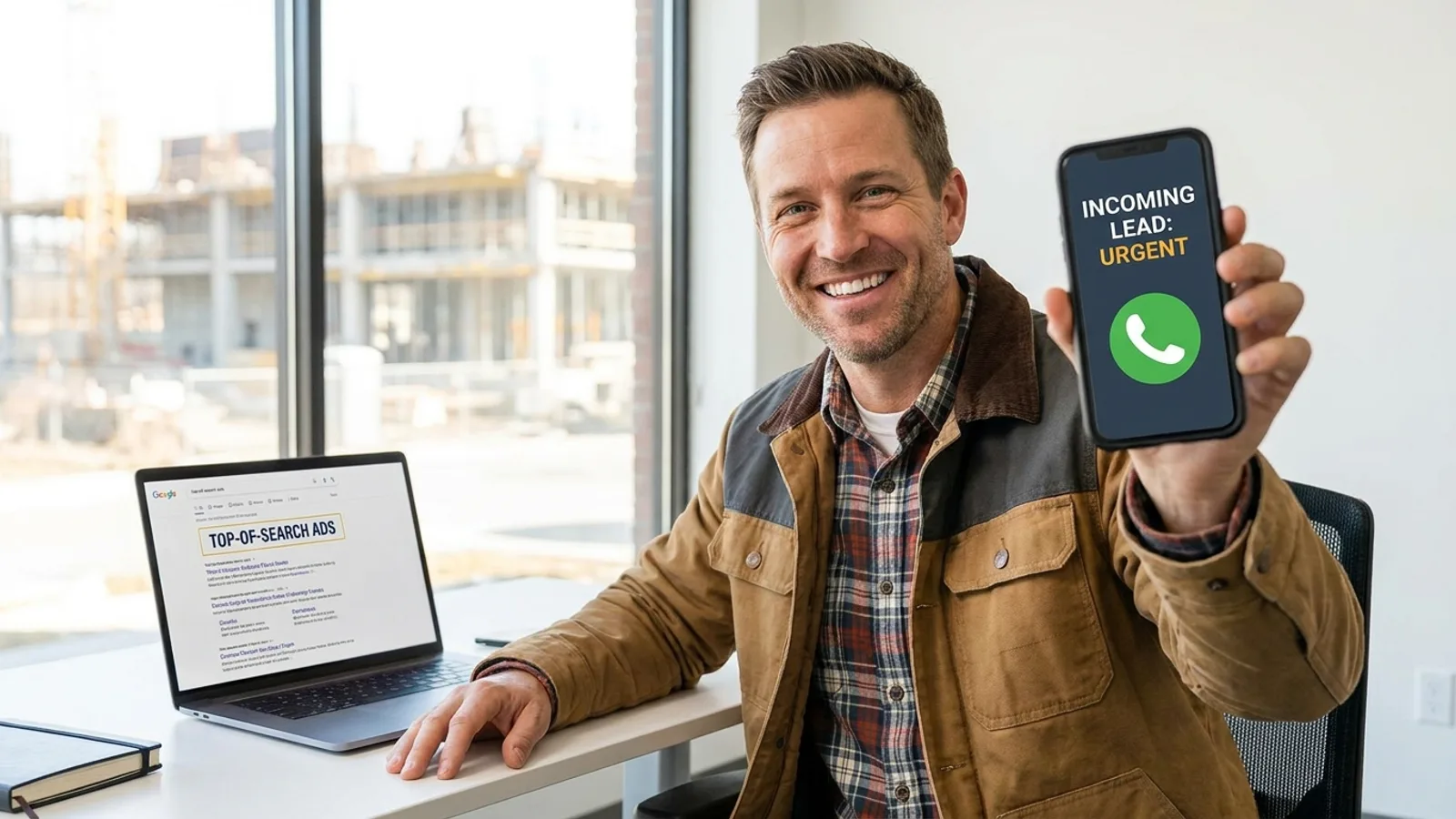 A contractor winning high-intent leads through Local Services Ads