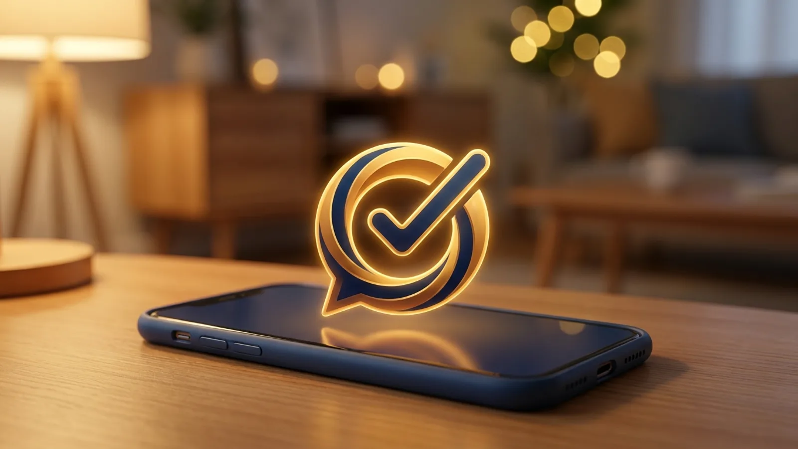 An automated review request text arriving on a customer's phone after a job