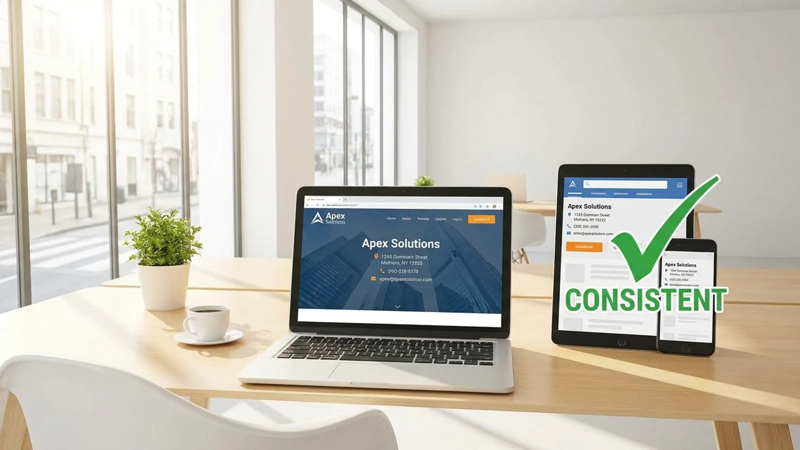 Matching business details across a website and directory listings
