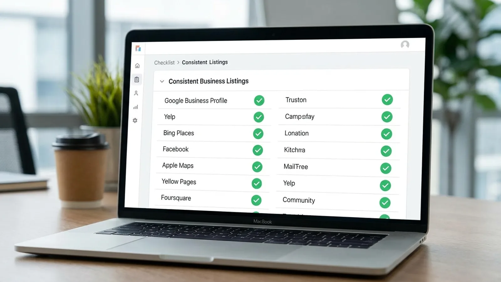 A checklist of consistent business listings across the web