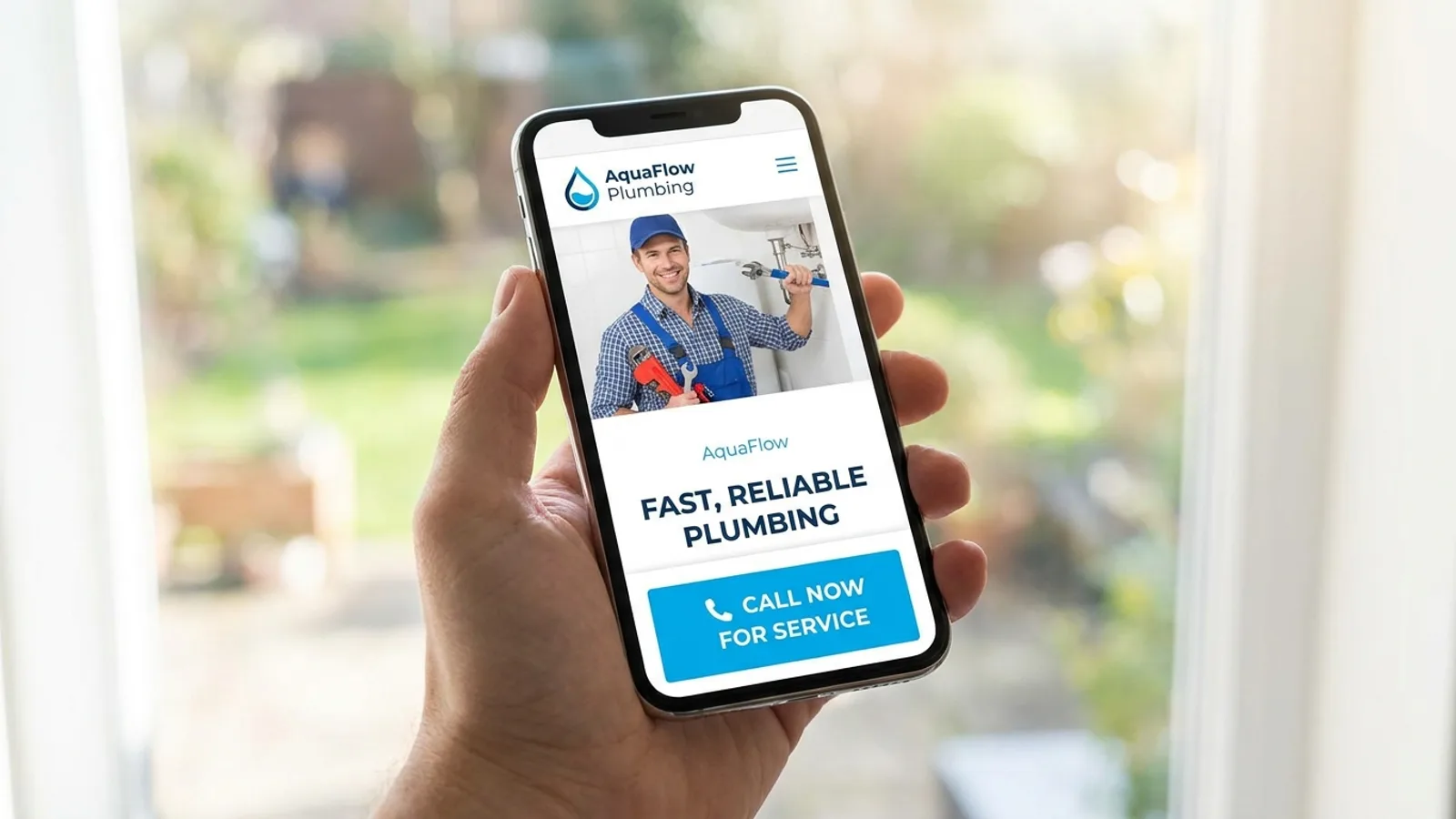 A fast mobile plumbing website with an always-visible call button
