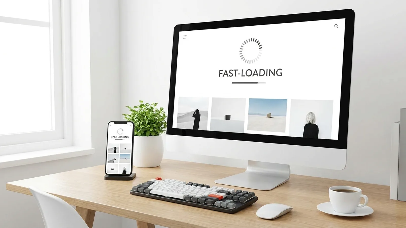 A clean, modern, fast website on both desktop and phone