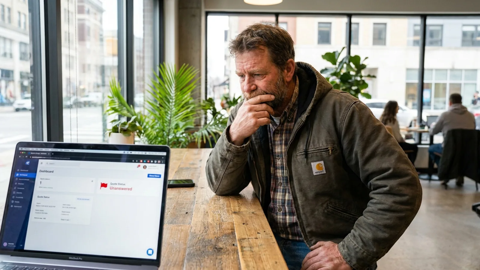 A contractor reviewing why a quote went unanswered